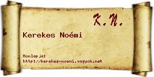 Kerekes Noémi névjegykártya